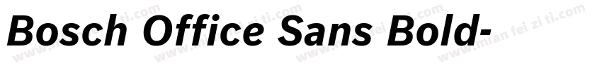 Bosch Office Sans Bold字体转换